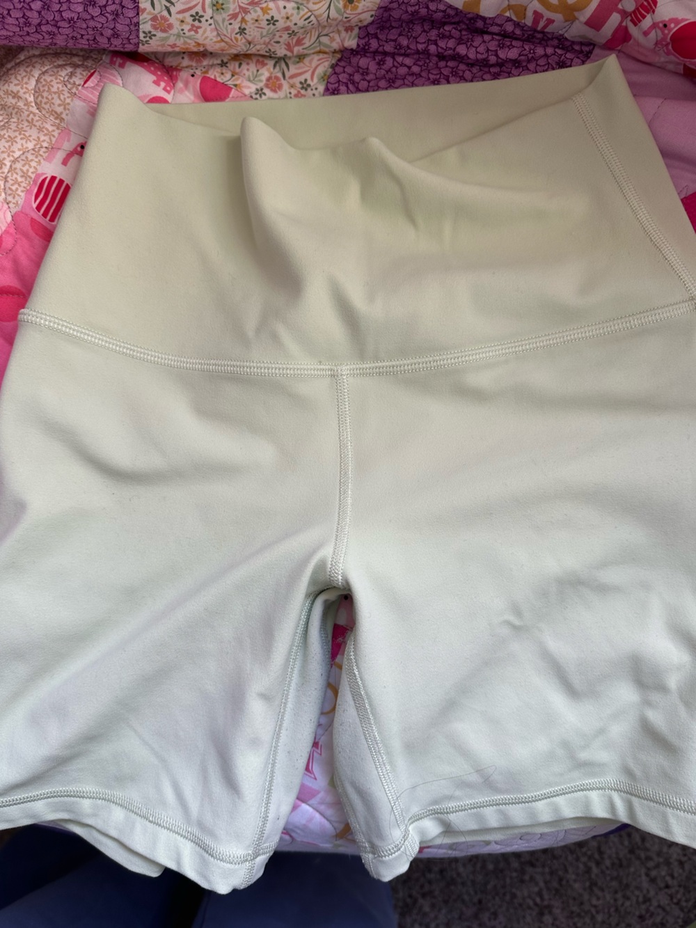lululemon athletica light green Bike Shorts